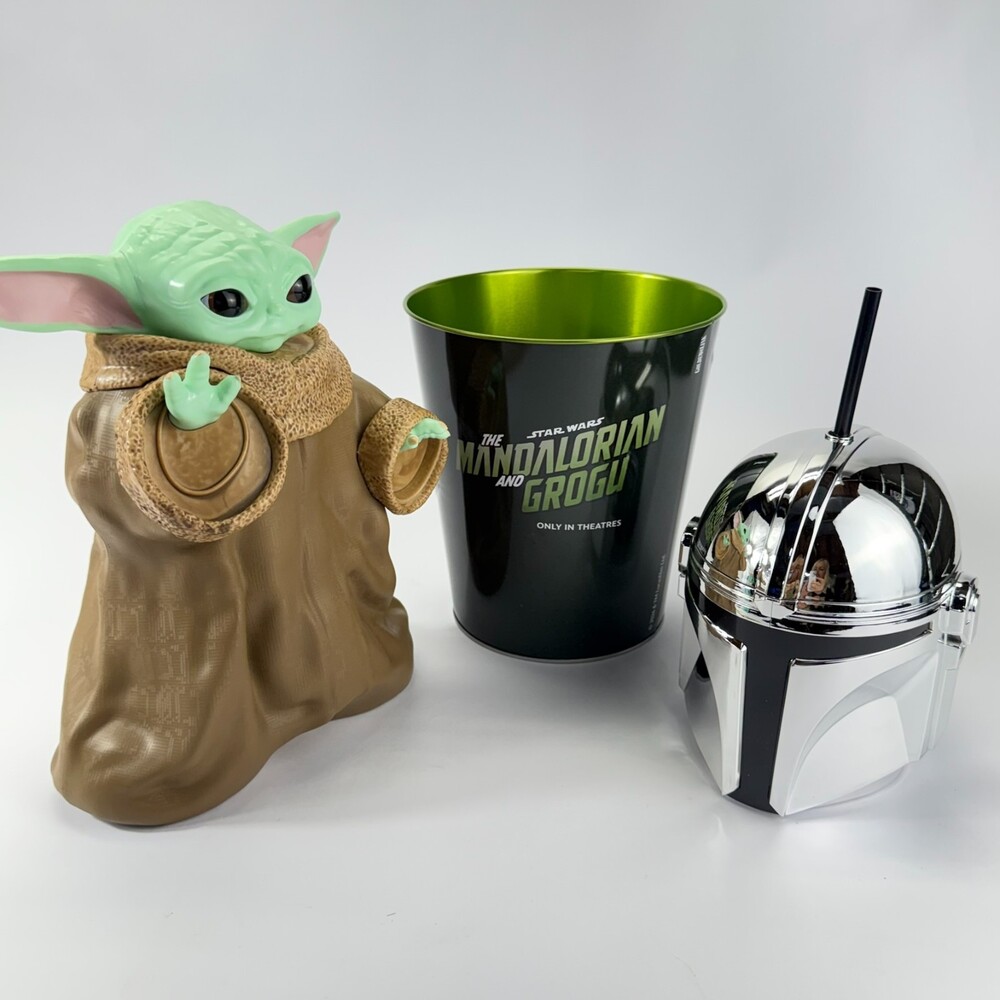 Star Wars Mandalorian Grogu Popcorn Bucket Helmet Cup & Tin Cinemark BRAND NEW